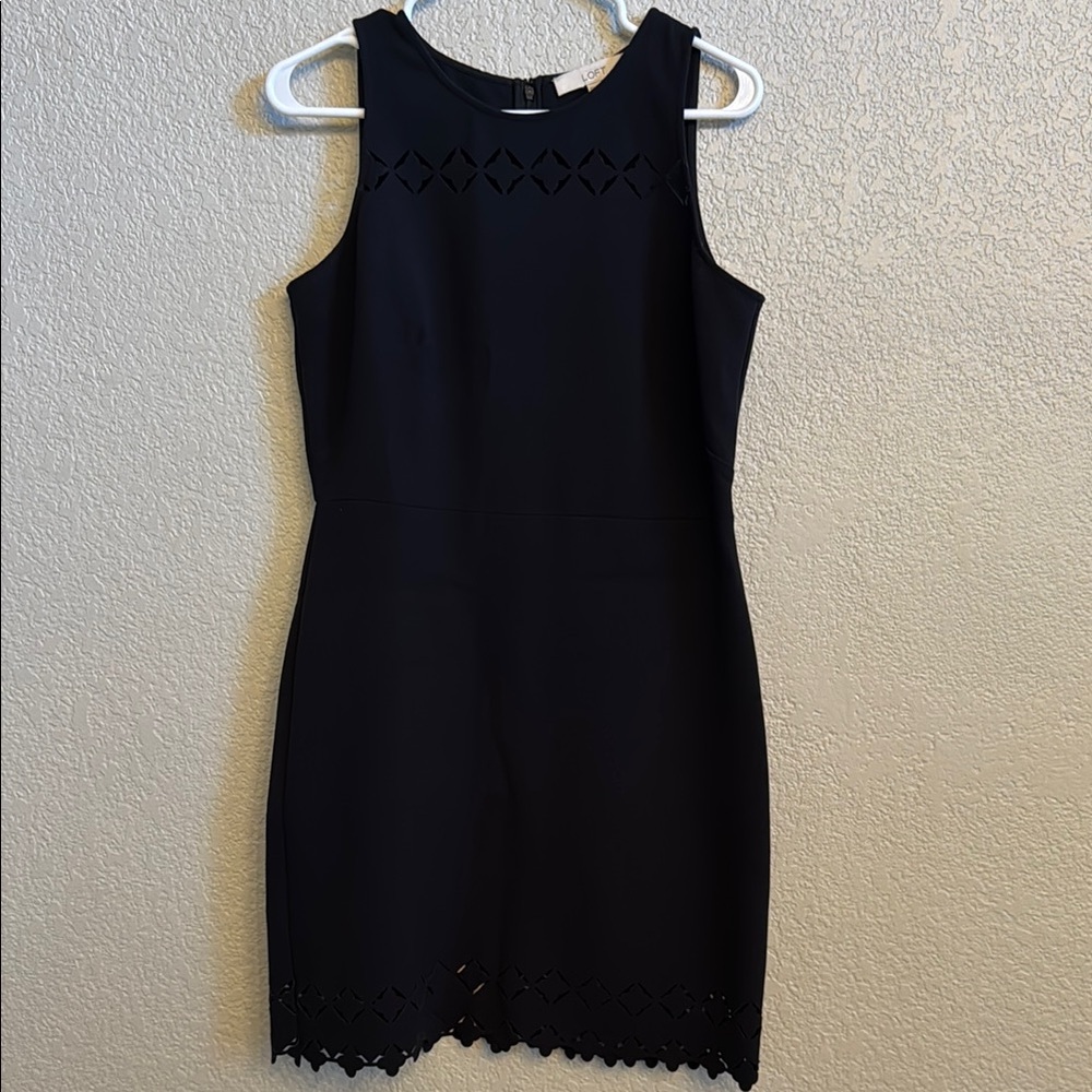 LOFT Black Sleeveless Sheath Dress size 10 Petite